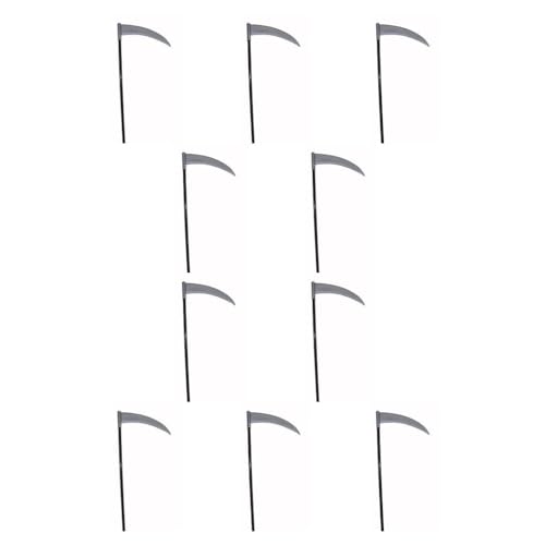 MXRGUMVI 10 Stück Halloween Dressing Zubehör Party Supplies Simulation Dreizack Axt Sichel Kostüm Requisiten Kleidung Zubehör Sichel von MXRGUMVI