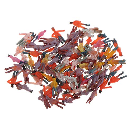 MXRGUMVI 100 Stück bemalte Menschen Figuren Miniaturen für Zug, Eisenbahn, Layout 1:300, mehrfarbig MXRGUMVI 100 Stück bemalte Menschen Figuren Miniaturen für Zug, Eisenbahn, Layout 1:300, mehrfarbig von MXRGUMVI