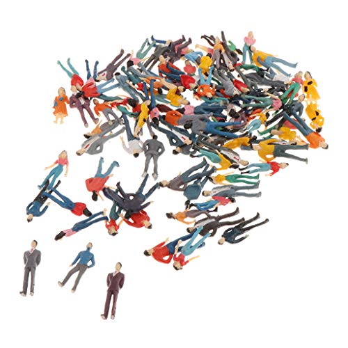 MXRGUMVI 100 Stück bemalte Menschen Figuren Miniaturen für Zug, Eisenbahn, Layout 1:50, mehrfarbig MXRGUMVI 100 Stück bemalte Menschen Figuren Miniaturen für Zug, Eisenbahn, Layout 1:50, mehrfarbig von MXRGUMVI