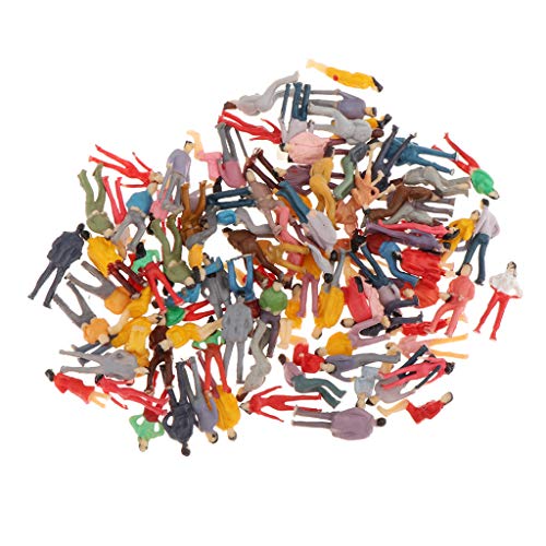 MXRGUMVI 100 Stück bemalte Menschen Figuren Miniaturen für Zug, Eisenbahn, Layout 1:75, mehrfarbig MXRGUMVI 100 Stück bemalte Menschen Figuren Miniaturen für Zug, Eisenbahn, Layout 1:75, mehrfarbig von MXRGUMVI