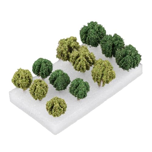 MXRGUMVI 12 Stück Modellbäume Layout Diorama Zubehör für Eisenbahn Puppenhaus Eisenbahn von MXRGUMVI