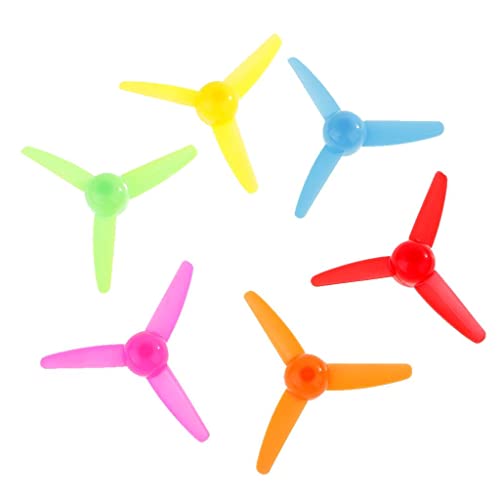 MXRGUMVI 18 Stück Kunststoff Mehrfarbig 3 Flügel RC Flugzeug Prop Propeller Trefoil Paddel von MXRGUMVI