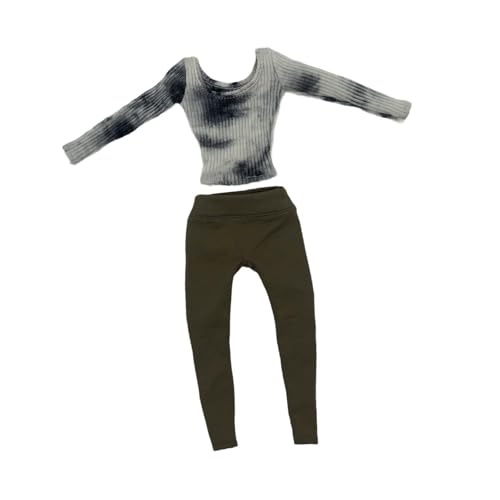 MXRGUMVI 2 Stück 1/6 Frauen Top und Hose für 30,5 cm weibliche Actionfiguren, Puppenmodell, langärmelig MXRGUMVI 2 Stück 1/6 Frauen Top und Hose für 30,5 cm weibliche Actionfiguren, Puppenmodell, langärmelig von MXRGUMVI