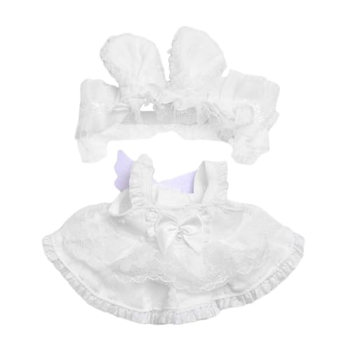 MXRGUMVI 2 Stück Mode Puppen Spitzenkleid und Hasenohren Stirnband Kostüm für 17 cm Puppen MXRGUMVI 2 Stück Mode Puppen Spitzenkleid und Hasenohren Stirnband Kostüm für 17 cm Puppen von MXRGUMVI
