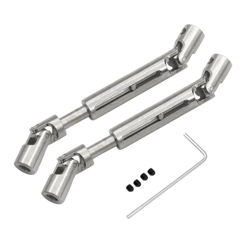 MXRGUMVI 2 Stück RC Auto Antriebswelle Zubehör für MN82 MN78 LC79 Maßstab 1:12 RC Auto Silber, 6,95 cm - 9,4 cm von MXRGUMVI