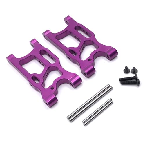 MXRGUMVI 2 Stück RC Auto Metall Front Schwinge Austauschbare Teile Upgrade Modifikation Ersatz für WLtoys 144010 144001 144002 Lila von MXRGUMVI