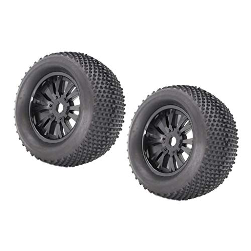 MXRGUMVI 2 Stück RC Auto Rad Reifen Teile Zubehör für 1/8 LKW Buggy Fahrzeuge Schwarz MXRGUMVI 2 Stück RC Auto Rad Reifen Teile Zubehör für 1/8 LKW Buggy Fahrzeuge Schwarz von MXRGUMVI