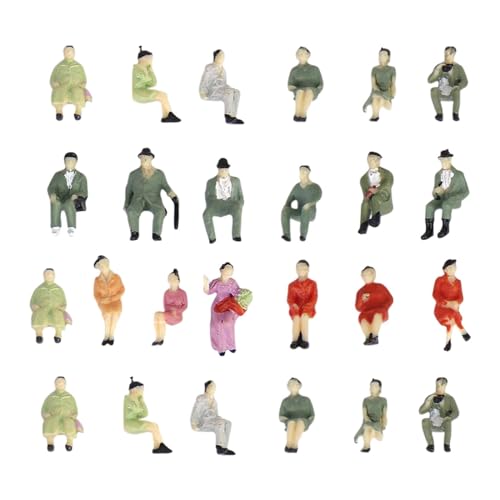 MXRGUMVI 25 x HO Figuren im Maßstab 1:87, Miniatur-Szenen, verschiedene Posen, Ornament-Zubehör, sitzen, 25 Stück MXRGUMVI 25 x HO Figuren im Maßstab 1:87, Miniatur-Szenen, verschiedene Posen, Ornament-Zubehör, sitzen, 25 Stück von MXRGUMVI