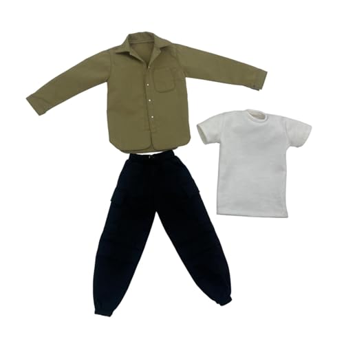MXRGUMVI 3-teiliges 1/6-Actionfiguren-Kleidungs-Set, voller Anzug für 30,5 cm große männliche Actionfiguren, Beige von MXRGUMVI