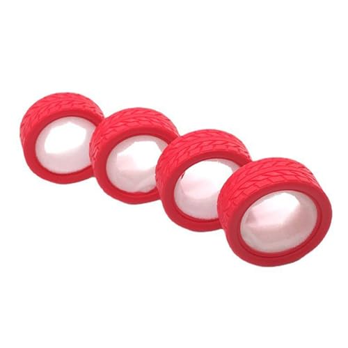 MXRGUMVI 4 Stück 1/18 RC Modell-Autoreifen austauschbare Teile Gummireifen Modifikationssatz Ersatz für WLtoys A949 A959 A969 A979 K929 Rot von MXRGUMVI
