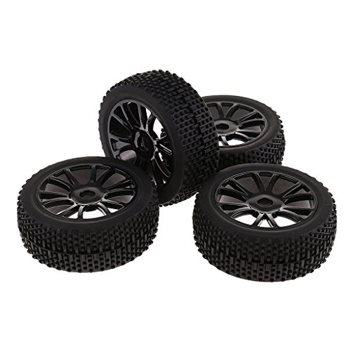 MXRGUMVI 4 Stück 1/8 RC Autoreifen Felgen Hex für HSP HPI RC Buggy Autoteile MXRGUMVI 4 Stück 1/8 RC Autoreifen Felgen Hex für HSP HPI RC Buggy Autoteile von MXRGUMVI