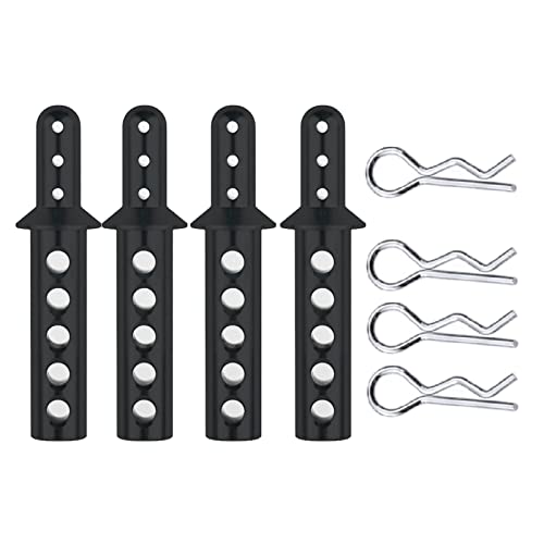 MXRGUMVI 4 Stück 8 x 45 mm Karosseriepfostenhalterung mit R-Clip-Pin für 1:10 1:8 RC Auto schwarz MXRGUMVI 4 Stück 8 x 45 mm Karosseriepfostenhalterung mit R-Clip-Pin für 1:10 1:8 RC Auto schwarz von MXRGUMVI