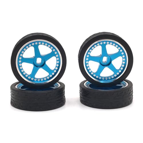 MXRGUMVI 4 Stück Fernbedienung Modell Auto Felge Modifikation Fahrzeugteile Räder Montage Ersatz für WLtoys K969 K979 K989 K999 Blau von MXRGUMVI