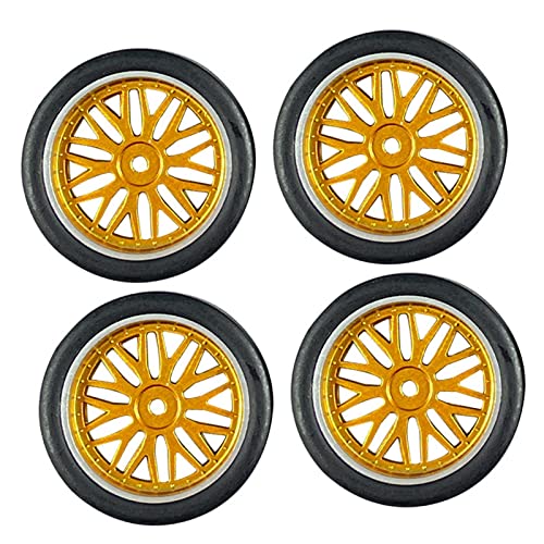 MXRGUMVI 4 Stück RC Drift Reifen Guter Grip für 1/18 RC Drift Rally Auto Zubehör Ersatzteile Gelb, 3,2 cm von MXRGUMVI
