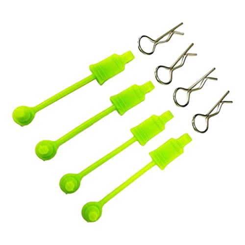 MXRGUMVI 4 Stück RC Karosserieschalen-Clips Pins für 1/10 ARRMA Buggy Auto DIY Zubehör grün, 5 cm von MXRGUMVI