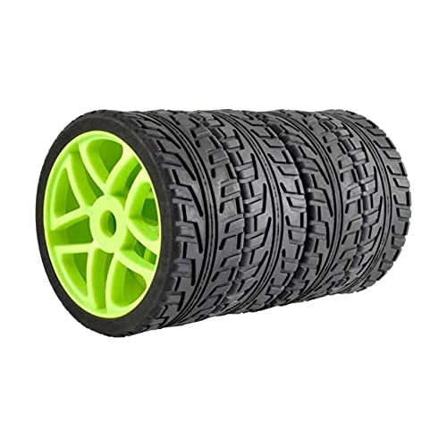MXRGUMVI 4-teiliges Gummireifen-Set, kompatibel mit HSP HoBao 1/8 RC Auto-Ersatzteilen, Grün von MXRGUMVI