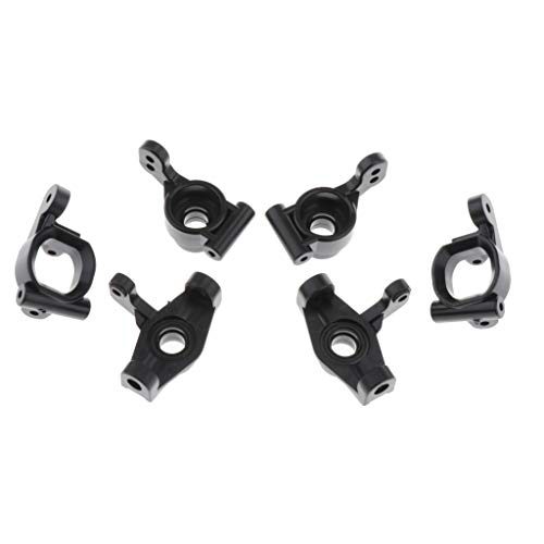MXRGUMVI 6 Stück RC 1:14 Kunststoff Nabenträger Upgrade Teile Schwarz für WLtoys 144001 Auto von MXRGUMVI