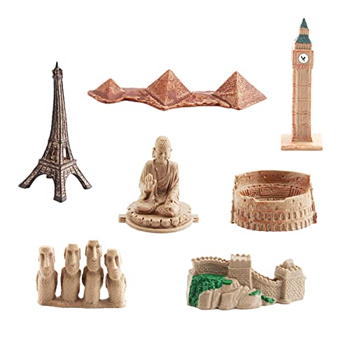 MXRGUMVI 7 Stück berühmte Wahrzeichen Gebäude Modell Figuren Ornament für Desktop Erwachsene MXRGUMVI 7 Stück berühmte Wahrzeichen Gebäude Modell Figuren Ornament für Desktop Erwachsene von MXRGUMVI