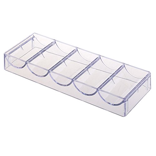 MXRGUMVI Acryl Poker Chips Tray Storage Case 100 Chips für Party Home Casino Spiel von MXRGUMVI