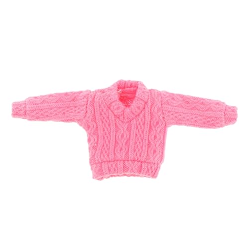 MXRGUMVI Actionfiguren-Pullover im Maßstab 1:12, handgefertigt, Puppen-Outfit, 15,2 cm, Rosa von MXRGUMVI