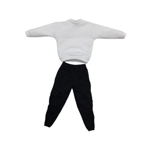 MXRGUMVI Causal 1/6 Sweatshirts und Hosen Set Actionfigur Kleidung für 30,5 cm große Accs weiß von MXRGUMVI