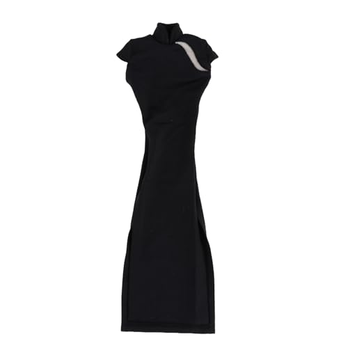MXRGUMVI Chinesisches Cheongsam-Kleid für Damen, Maßstab 1:6, für 30,5 cm große weibliche Actionfiguren, Schwarz MXRGUMVI Chinesisches Cheongsam-Kleid für Damen, Maßstab 1:6, für 30,5 cm große weibliche Actionfiguren, Schwarz von MXRGUMVI