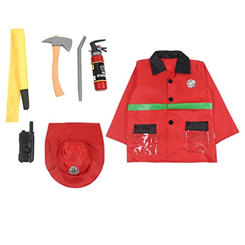 MXRGUMVI Feuerwehrmann-Kostüm, Cosplay, Arbeiter-Kostüm für Halloween, Weihnachten, langärmelig MXRGUMVI Feuerwehrmann-Kostüm, Cosplay, Arbeiter-Kostüm für Halloween, Weihnachten, langärmelig von MXRGUMVI
