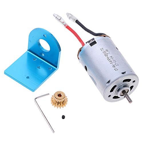 MXRGUMVI Für Wltoys 12428 12423 RC Autoteile 540 Motor + Motorsitz + Getriebe + Schraube + Schraubenschlüssel von MXRGUMVI