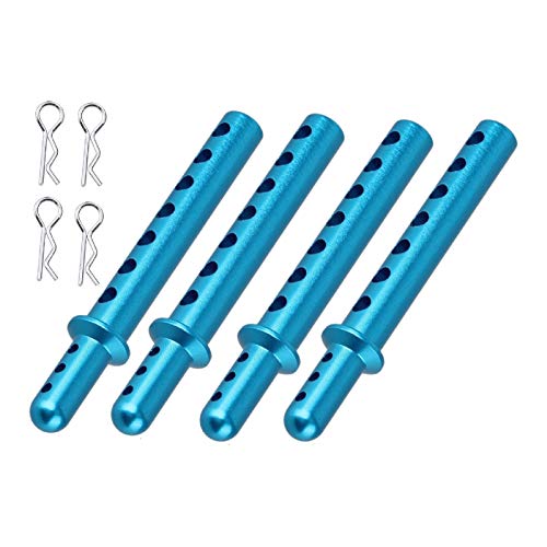 MXRGUMVI Karosseriepfostenhalterungen aus Legierung mit R-Clip-Pins für 1:10 1:8 RC Auto, Blau MXRGUMVI Karosseriepfostenhalterungen aus Legierung mit R-Clip-Pins für 1:10 1:8 RC Auto, Blau von MXRGUMVI