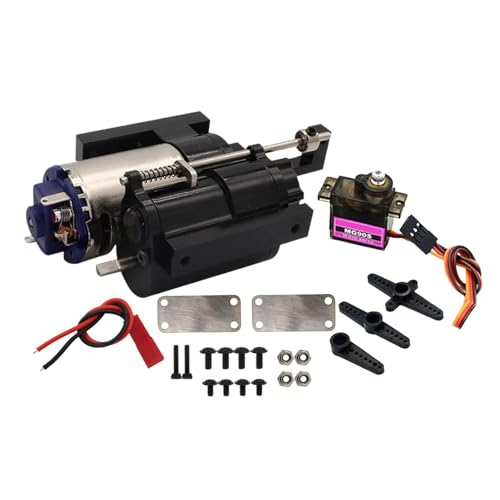 MXRGUMVI Maßstab 1:12 Getriebe RC Modell Fahrzeugteile für C24, Gas, D90 91 96 98 99S Truck schwarz von MXRGUMVI