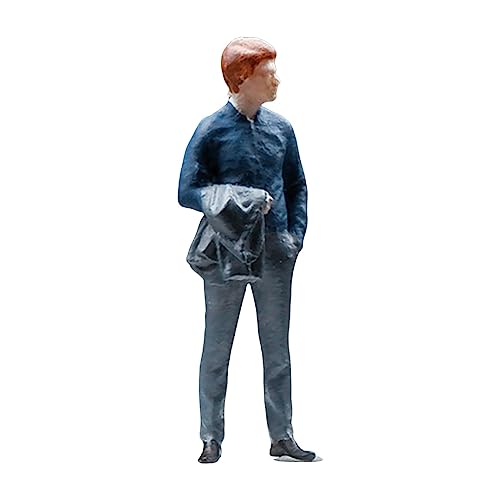 MXRGUMVI Maßstab 1:64 Winzige Männer Menschen Züge Architektonisches Layout Harz Figuren Dekor Blau 2,8 cm von MXRGUMVI