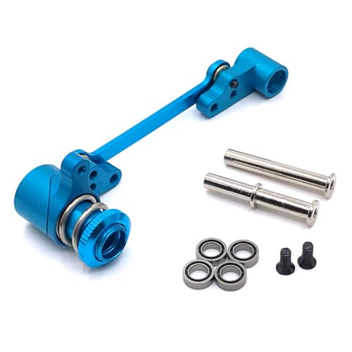 MXRGUMVI Metal Steering Group Assembly RC Crawler Model Modification Parts Kit Repairing Replacement for WLtoys 144010 144001 144002 Blue von MXRGUMVI