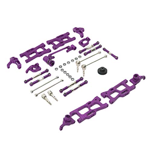 MXRGUMVI Metall-Upgrades-Teile-Set, passend für WLtoys 1:14 144001 1:12 124018 124019, Violett von MXRGUMVI