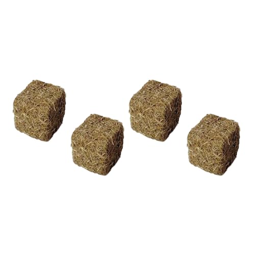 MXRGUMVI Mini-Heuballen, Foto-Requisiten, Landschaft, Miniatur für Bauernhof, Garten, Sandtisch, quadratisch, 4 Stück von MXRGUMVI