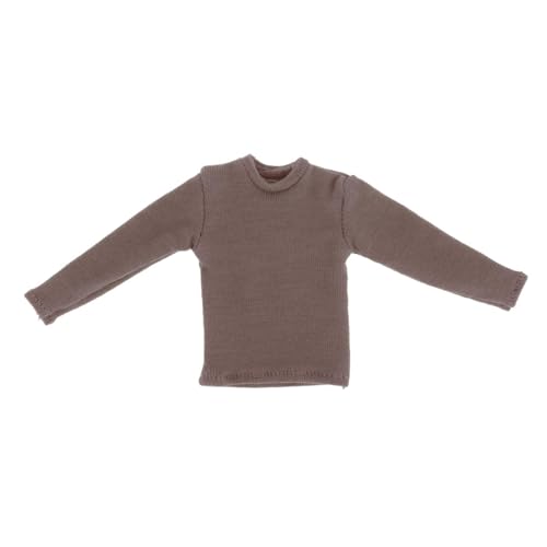 MXRGUMVI Mini-Langarmshirt im Maßstab 1/12, für 15,2 cm männliche weibliche Soldaten-Figuren, Accs Grau, 5,6 cm von MXRGUMVI