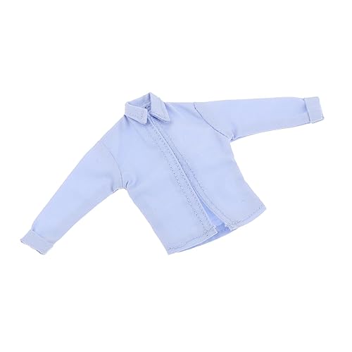 MXRGUMVI Miniatur-Shirt im Maßstab 1:12, Retro-Overshirt für 15,2 cm männliche Puppen Soldatenfigur, blau, 6,6 cm MXRGUMVI Miniatur-Shirt im Maßstab 1:12, Retro-Overshirt für 15,2 cm männliche Puppen Soldatenfigur, blau, 6,6 cm von MXRGUMVI