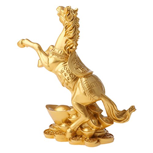 MXRGUMVI Pferde-Modell aus Kunstharz, Heimdekoration, Zubehör, Kunst und Handwerk, L, Gold #2 von MXRGUMVI