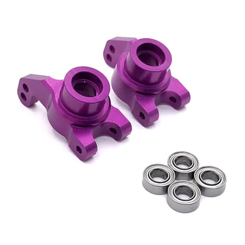 MXRGUMVI RC Auto Metall Hinterrad Cup Ersatzteile Lager Fahrzeug Set Montage Ersatz für WLtoys 124016 124017 124018 124019 Lila von MXRGUMVI