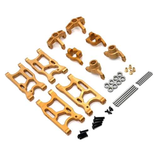 MXRGUMVI RC Car Front Rear Swing Arms C-Basis Wheel Cup Spare Parts Vehicle Kit Replacement for WLtoys 144010 144001 144002 124016 Gold von MXRGUMVI