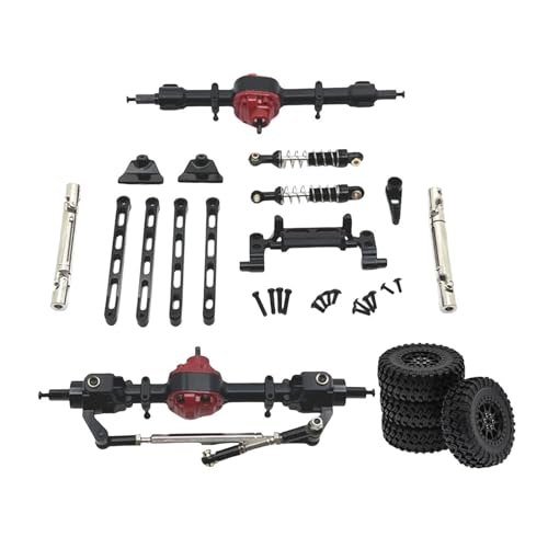 MXRGUMVI RC Car Upgrade Parts Metal Front and Rear Assembly Kits for MN82 1/12 RC Car Black, 15x20x5cm von MXRGUMVI