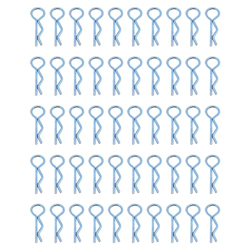 MXRGUMVI RC Karosserie Shell Clips R Form für 1/10 RC Rennwagen Zubehör blau, Länge 24mm von MXRGUMVI