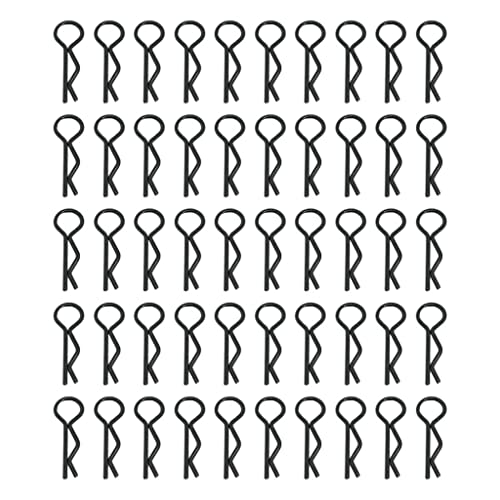 MXRGUMVI RC Karosserie Shell Clips R Form für 1/10 RC Rennwagen Zubehör schwarz, Länge 24mm von MXRGUMVI