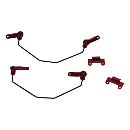 MXRGUMVI RC Sway Bar Rod Upgrade Parts Vorne und Hinten für 1/14 Maßstab RC Auto, Rot, 1:14 von MXRGUMVI