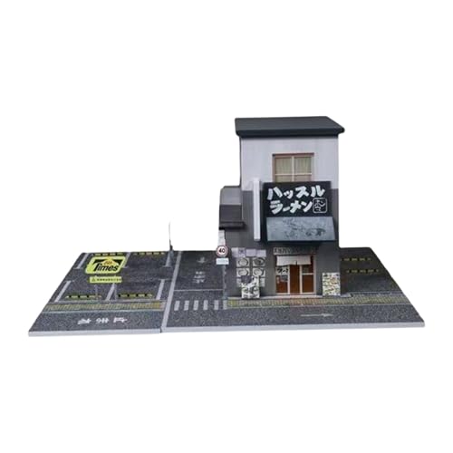 MXRGUMVI Ramen Shop Diorama-Modell im Maßstab 1:64, Desktop-Ornament, S-Messgerät, Stadtbild-Dekor von MXRGUMVI