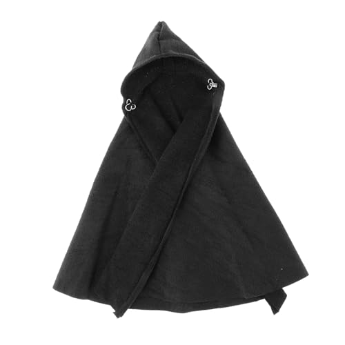 MXRGUMVI Stoffumhang im Maßstab 1:12 mit Hut, Actionfigur, Kleidung für 15,2 cm, schwarz, 13,8 cm von MXRGUMVI