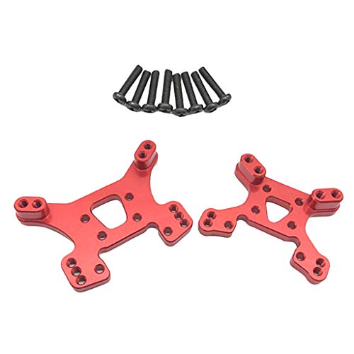MXRGUMVI Stoßdämpferhalterung vorne hinten für Wltoys 144001 1/14 RC Auto, Rot von MXRGUMVI
