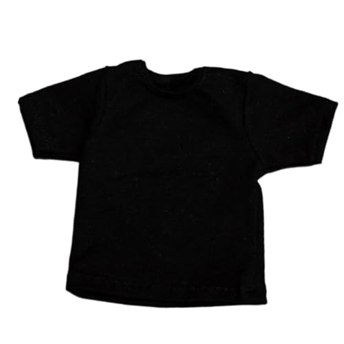 MXRGUMVI T-Shirt im Maßstab 1/6, Miniatur-Kleidung für 30,5 cm große weibliche und männliche Actionfiguren, schwarz, 11,5 cm MXRGUMVI T-Shirt im Maßstab 1/6, Miniatur-Kleidung für 30,5 cm große weibliche und männliche Actionfiguren, schwarz, 11,5 cm von MXRGUMVI