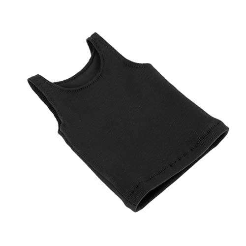 MXRGUMVI T-Shirt im Maßstab 1/6, ärmellose Weste, Zubehör für 30,5 cm männliche Soldaten-Figuren, schwarz, 9,5 cm von MXRGUMVI