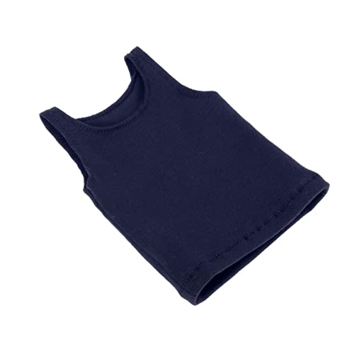 MXRGUMVI T-Shirt im Maßstab 1:6, ärmellos, Weste, Zubehör für 30,5 cm männliche Soldaten-Figuren, Dunkelblau, 9,5 cm MXRGUMVI T-Shirt im Maßstab 1:6, ärmellos, Weste, Zubehör für 30,5 cm männliche Soldaten-Figuren, Dunkelblau, 9,5 cm von MXRGUMVI