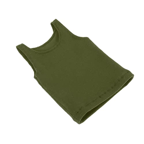 MXRGUMVI T-Shirt im Maßstab 1:6, ärmellos, Weste, Zubehör für 30,5 cm männliche Soldaten-Figuren, grün, 9,5 cm von MXRGUMVI